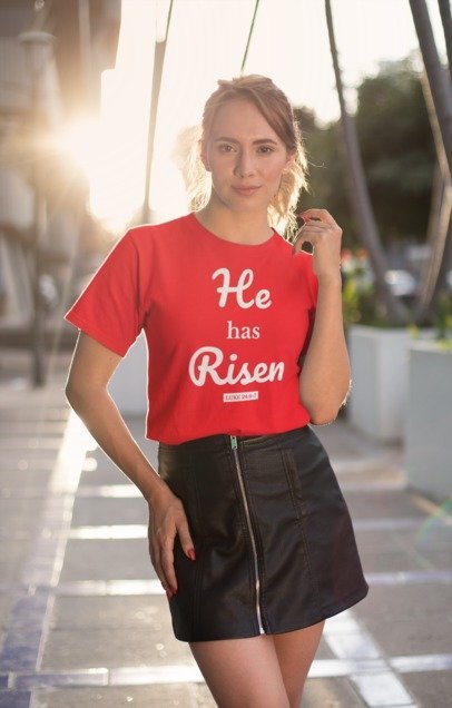 F&H He Has Risen Womens t-shirt