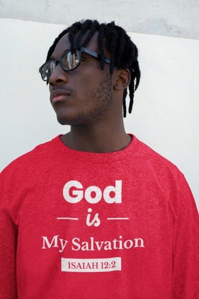 F&H Christian God is My Salvation Men's Sweatshirt - Faith and Happiness Store
