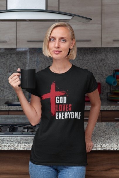 F&H Christian God Loves Everyone T-shirt