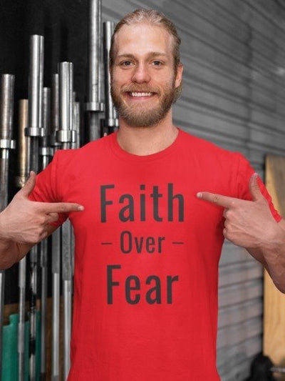 F&H Christian Faith Over Fear Men's T-Shirt - Faith and Happiness Store