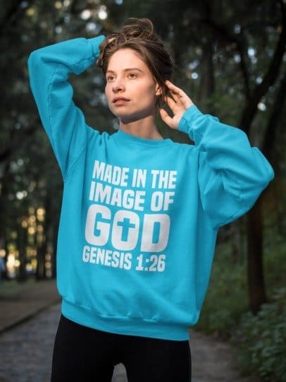 F&H Christian Made In The Image of God  Womens Sweatshirt