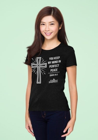 F&H Christian You Keep My Mind in Perfect Peace Women T-Shirt