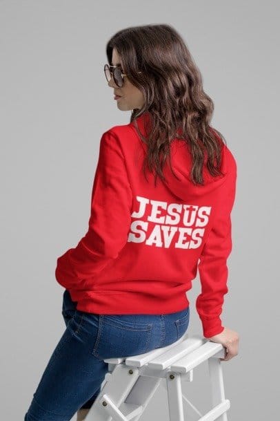 Christian Jesus Saves Two Sided Womens Hoodie