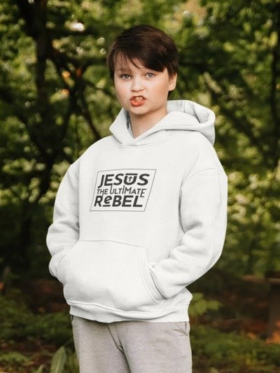 F&H Christian Jesus was the Ultimate Rebel Boys fleece hoodie - Faith and Happiness Store