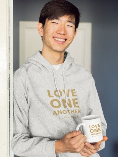 F&H Christian Love One Another Men's Hoodie - Faith and Happiness Store