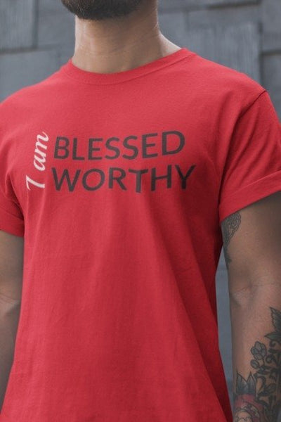 F&H Christian I am Blessed Worthy Mens T-Shirt
