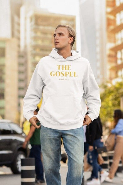 F&H Christian The Gospel  Men's fleece hoodie - Faith and Happiness Store