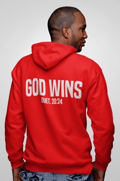 F&H Christian God Wins Mens Two Sided Hoodie