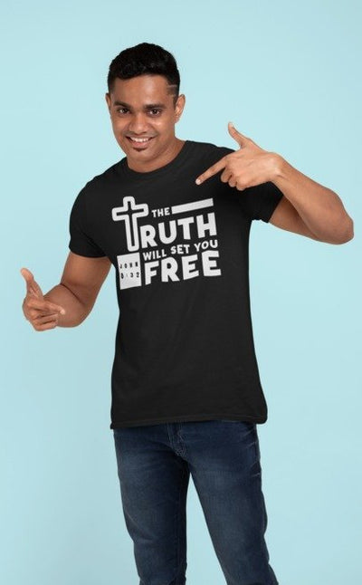 F&H Christian The Truth Will Set You Free Mens T-Shirt