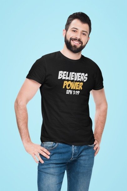 F&H Christian Believers Power Ephesians 1:19 t-shirt