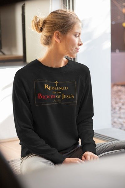 F&H Christian Redeem By The Blood Of Jesus Women's Sweatshirt - Faith and Happiness Store