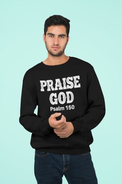 F&H Christian Praise God Mens Sweatshirt