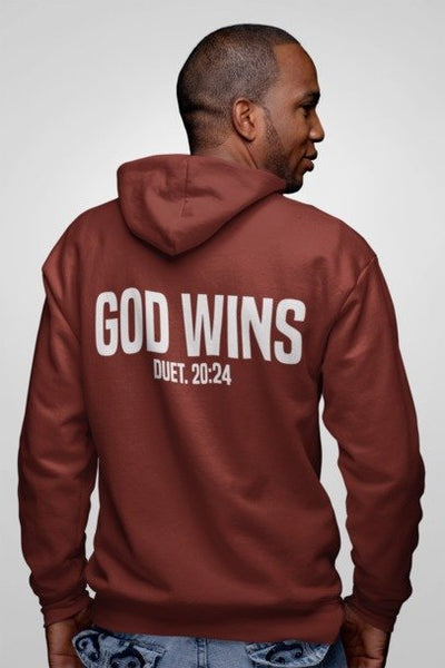 F&H Christian God Wins Mens Two Sided Hoodie