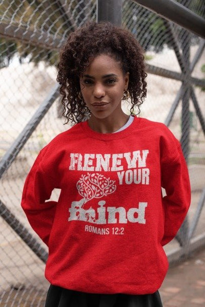 F&H Christian T-Shirt Renew Your Mind Womens sweatshirt