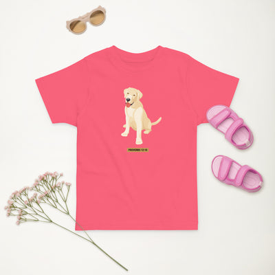 F&H Christian Golden Retriever Women's Toddler jersey t-shirt - Faith and Happiness Store