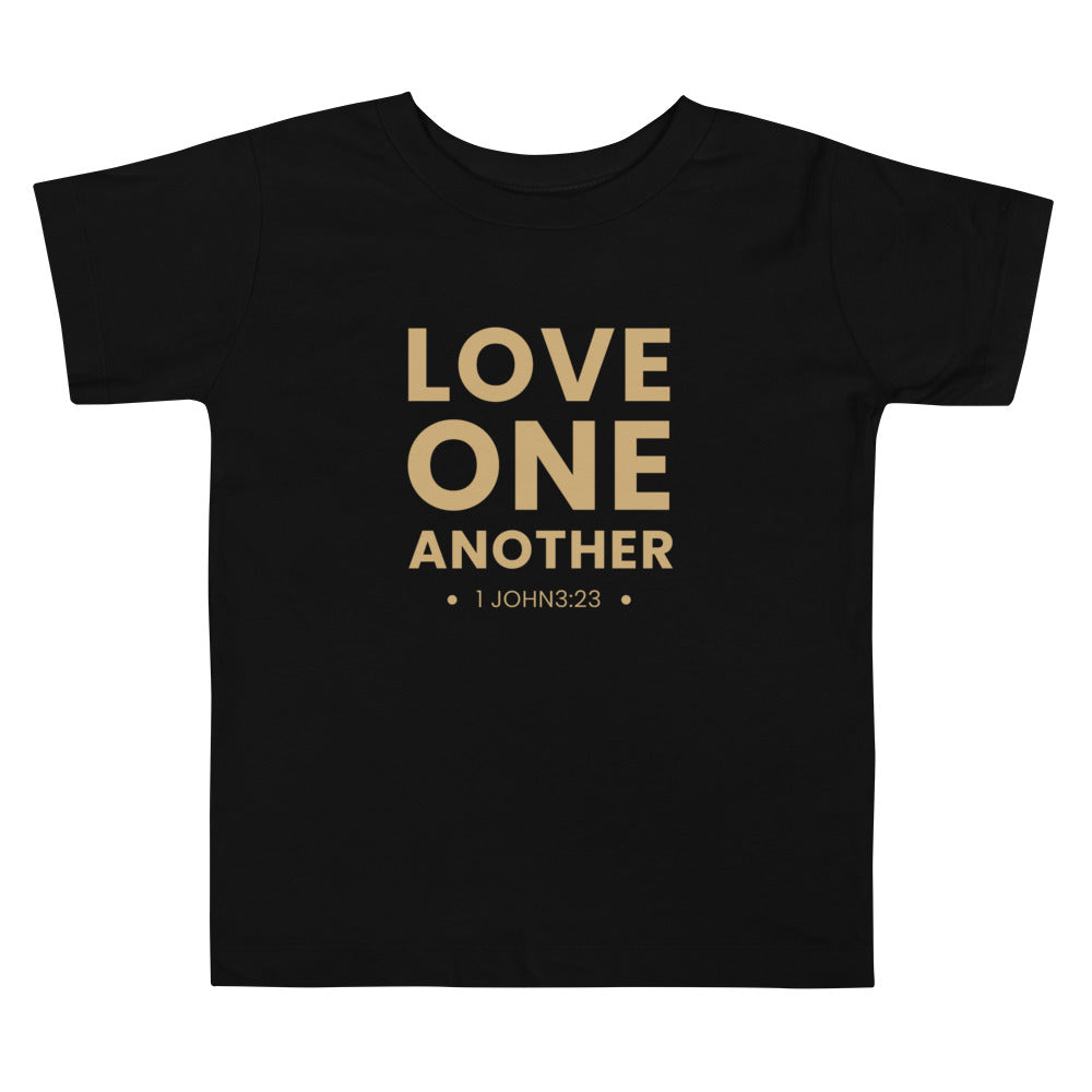 F&H Christian Love One Another Toddler Short Sleeve Tee - Faith and Happiness Store