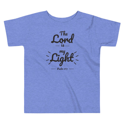 F&H Christian The Lord is My Light Toddler Short Sleeve Tee - Faith and Happiness Store
