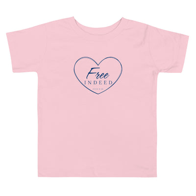 F&H Christians Free Indeed Toddler Short Sleeve Tee - Faith and Happiness Store