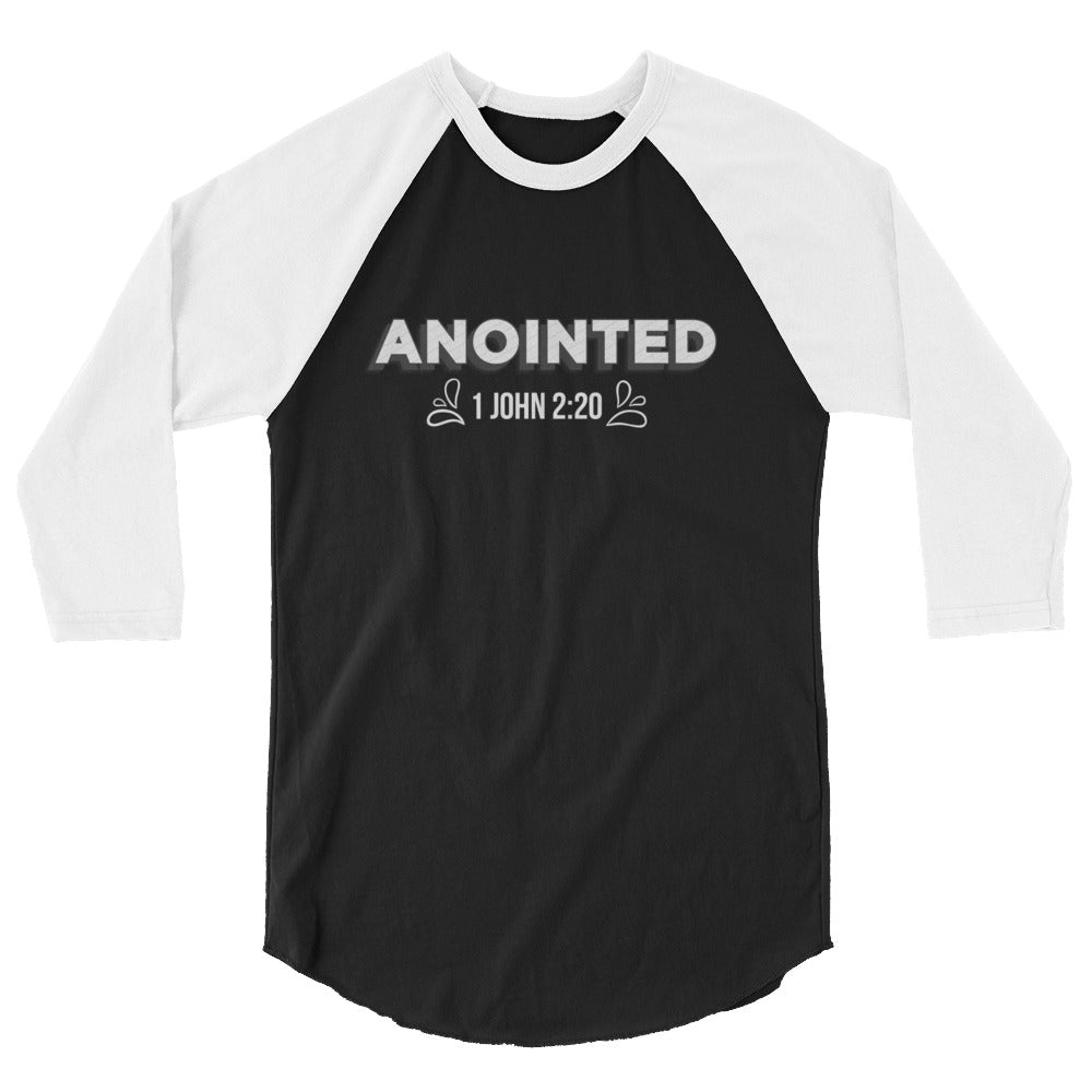 F&H Christian Anointed  Mens 3/4 sleeve raglan shirt