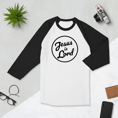 F&H Christian Jesus is Lord Men's 3/4 sleeve Raglan shirt - Faith and Happiness Store