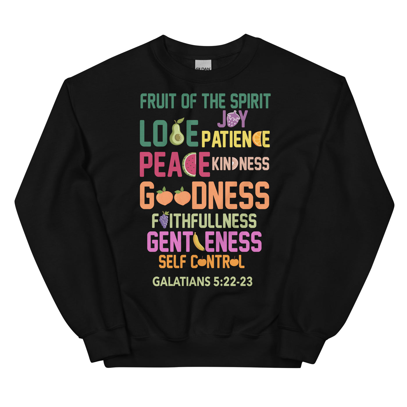 F&H Christian Fruit of the Spirit Galatians 5:22-23 Mens Sweatshirt