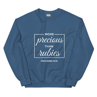 F&H More Precious than Rubies Women's Sweatshirt - Faith and Happiness Store