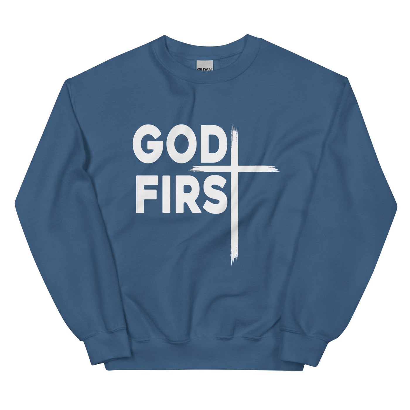 F&H Christian God First Mens Sweatshirt