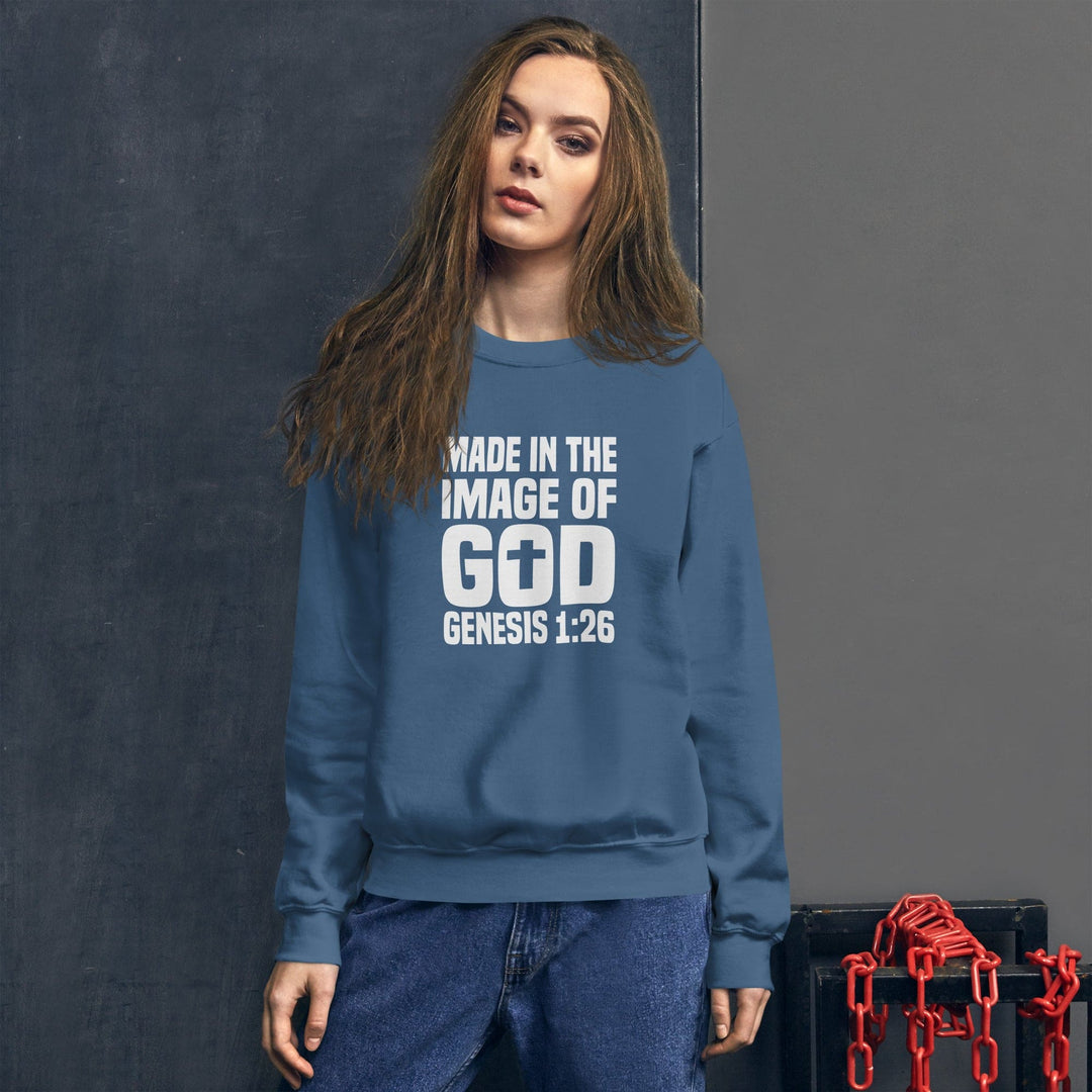 F&H Christian Made In The Image of God  Womens Sweatshirt
