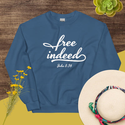 F&H Christian Free Indeed Womens Sweatshirt