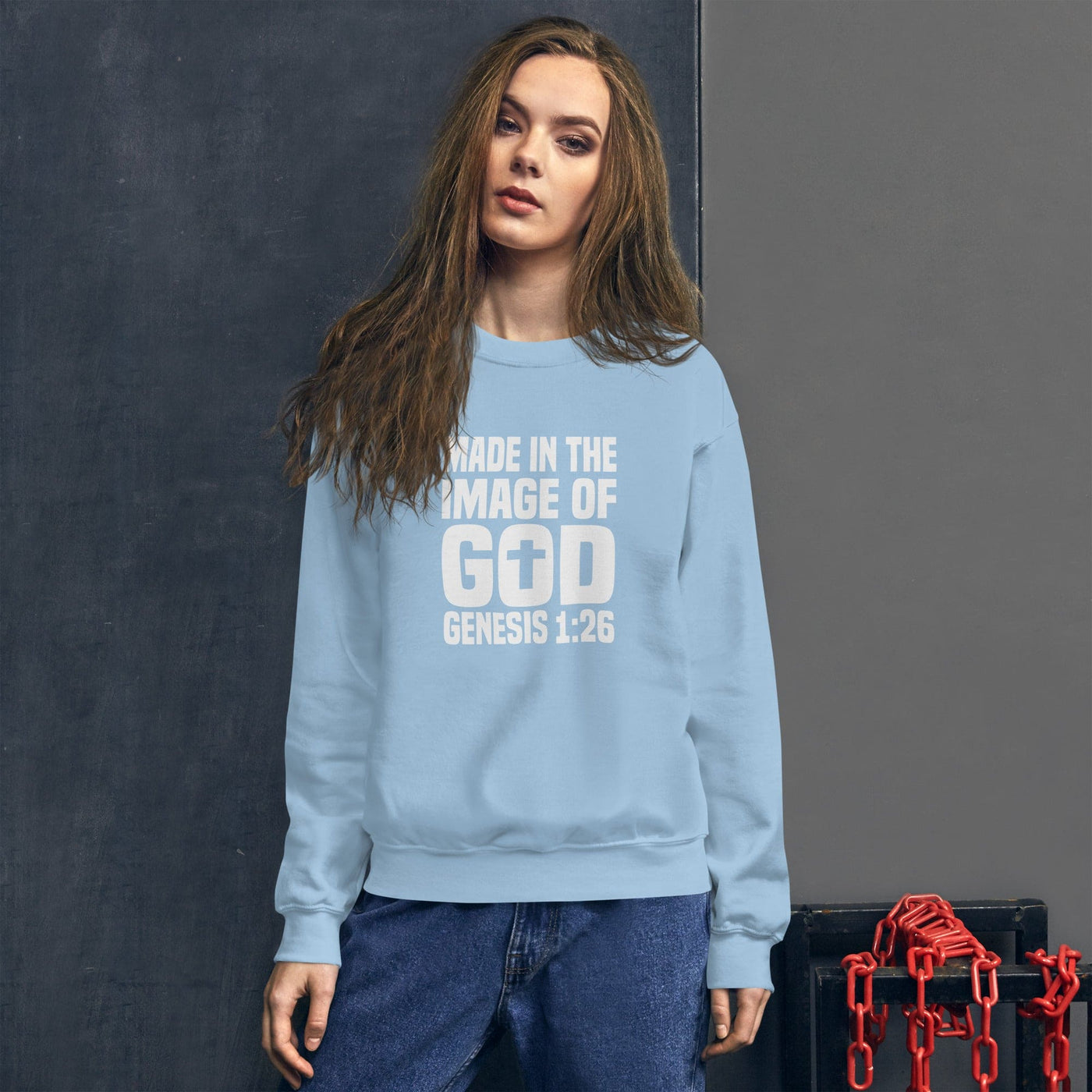 F&H Christian Made In The Image of God  Womens Sweatshirt