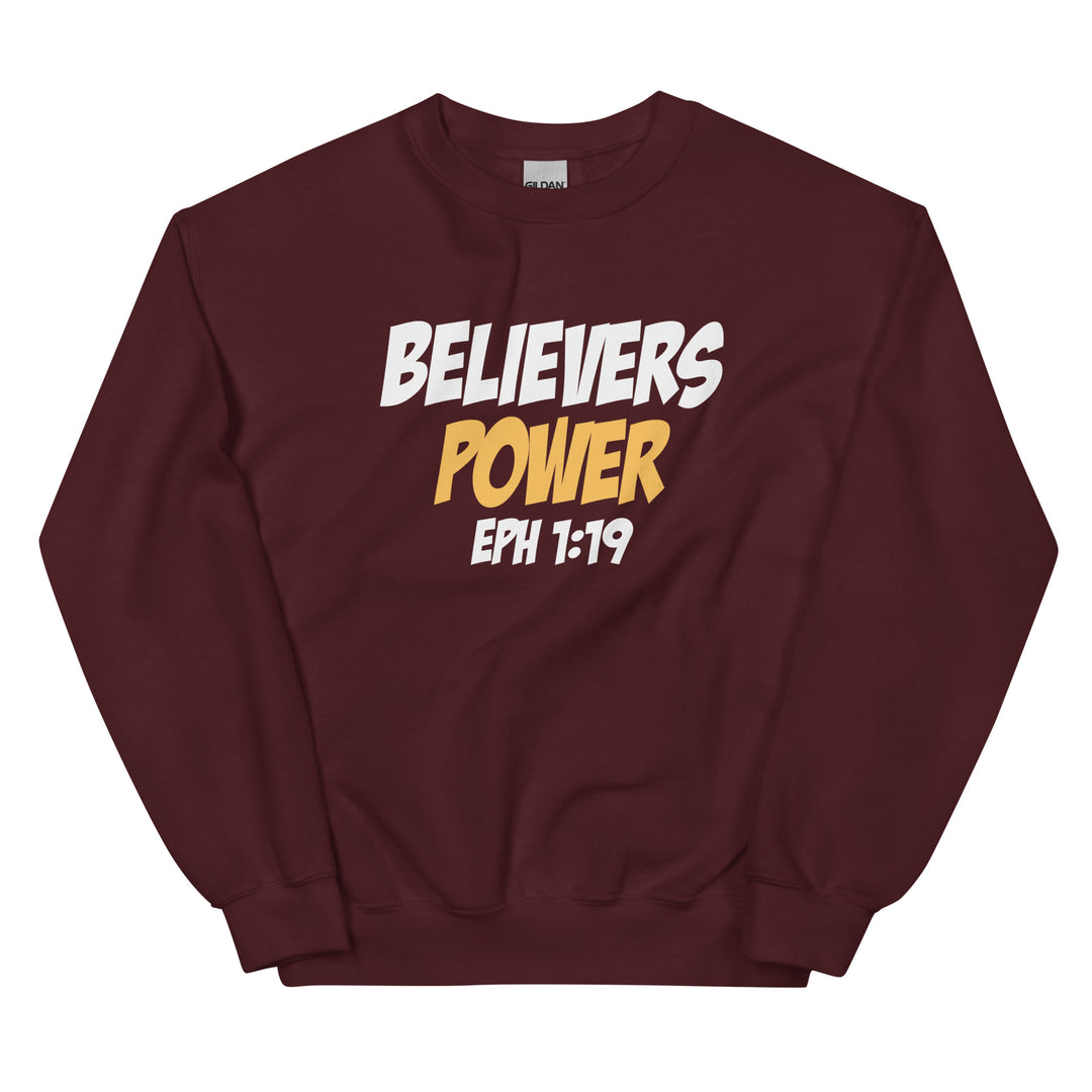 F&H Christian Believers Power Ephesians 1:19 Mens Sweatshirt