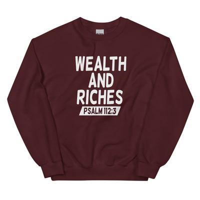 F&H Christian Wealth and Riches Psalms 112:3 Mens Sweatshirt