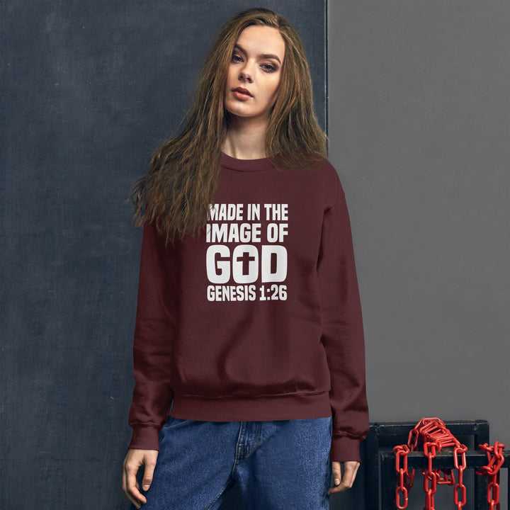 F&H Christian Made In The Image of God  Womens Sweatshirt