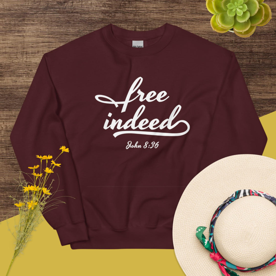 F&H Christian Free Indeed Womens Sweatshirt