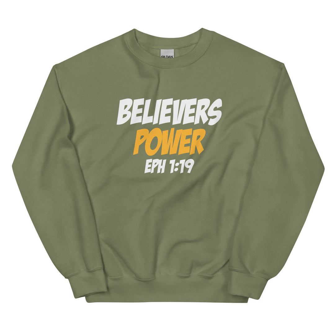 F&H Christian Believers Power Ephesians 1:19 Mens Sweatshirt