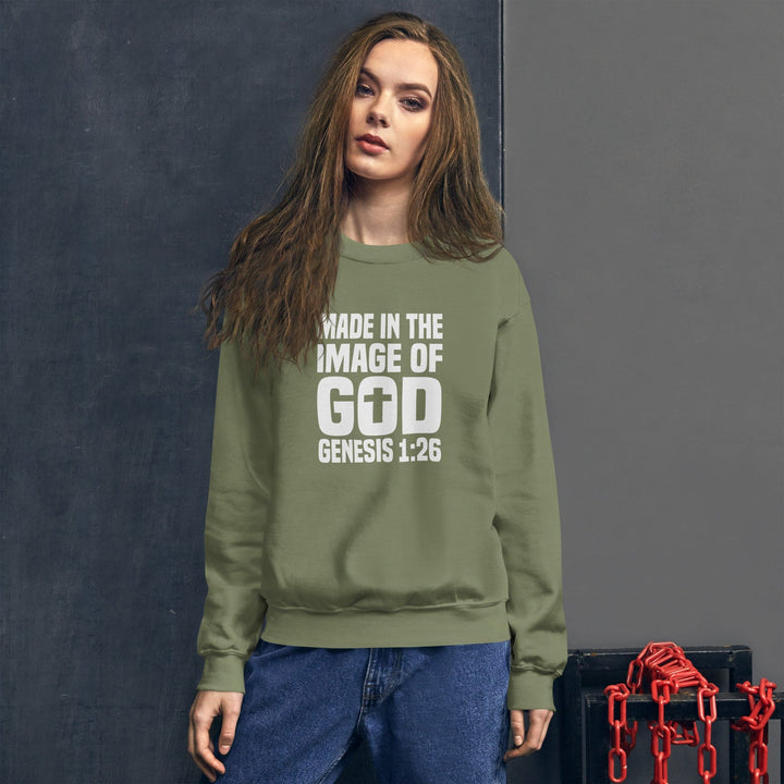 F&H Christian Made In The Image of God  Womens Sweatshirt
