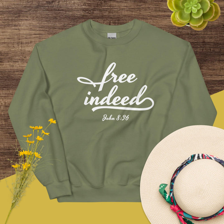 F&H Christian Free Indeed Womens Sweatshirt