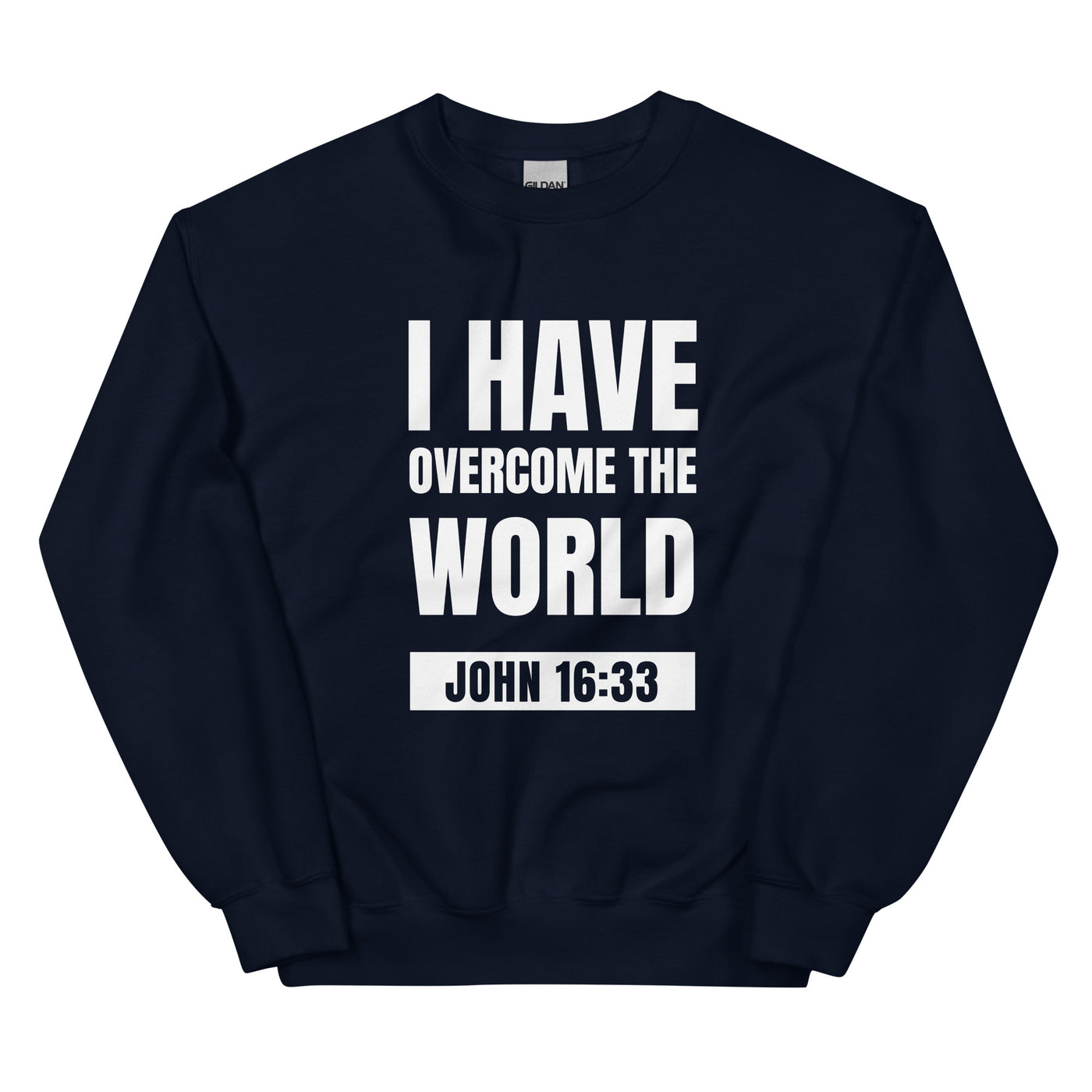 F&H Christian I Have Overcome The World Men's Sweatshirt - Faith and Happiness Store