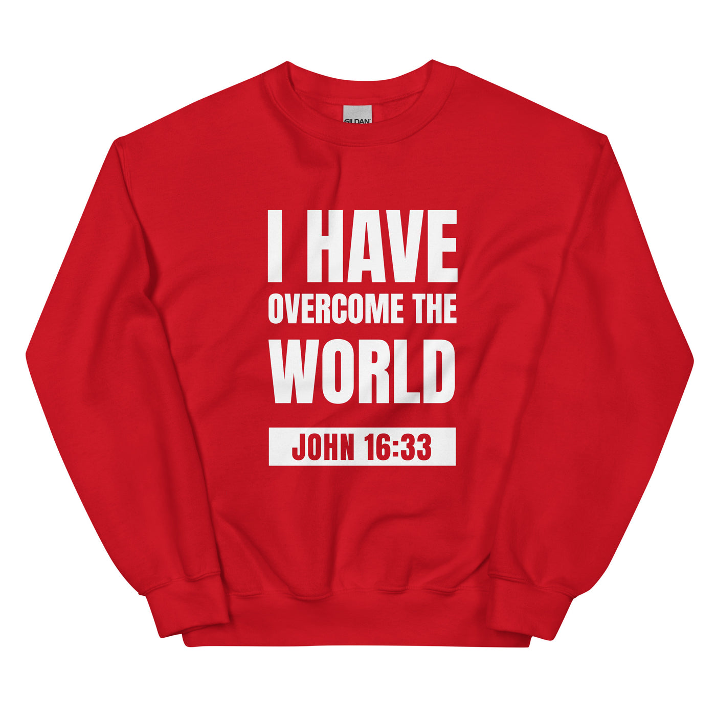 F&H Christian I Have Overcome The World Men's Sweatshirt - Faith and Happiness Store