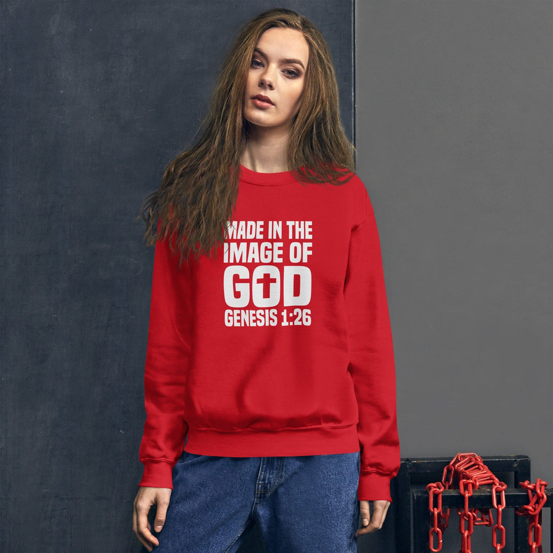 F&H Christian Made In The Image of God  Womens Sweatshirt
