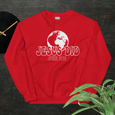 F&H Christian Jesus Did And Save the World Womens Sweatshirt