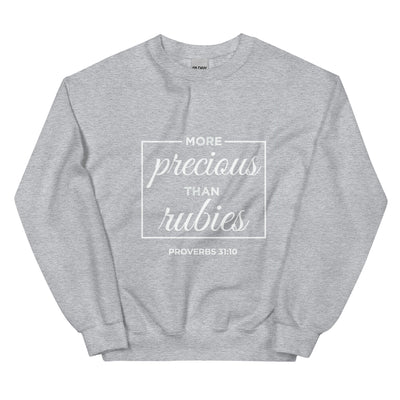 F&H More Precious than Rubies Women's Sweatshirt - Faith and Happiness Store