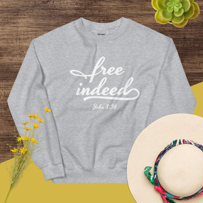 F&H Christian Free Indeed Womens Sweatshirt
