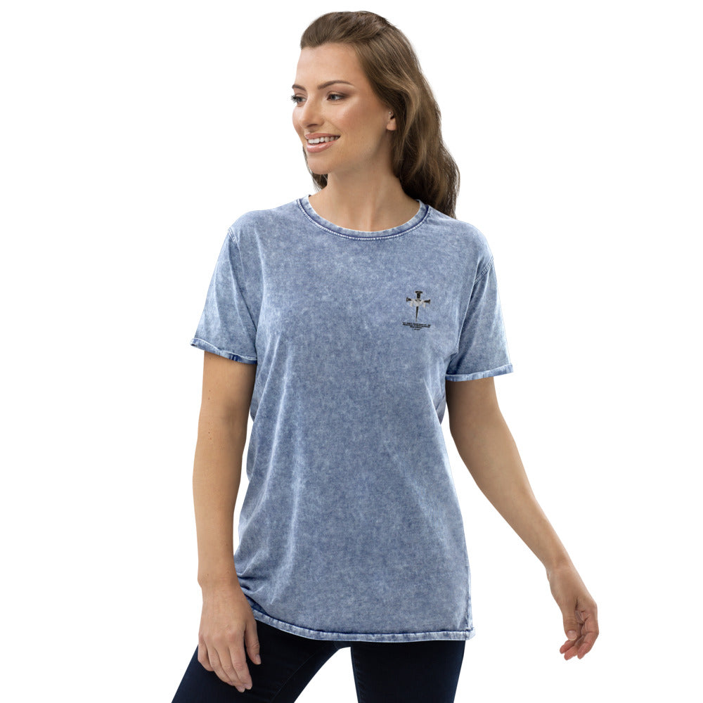 Denim F&H Women T-Shirt - Faith and Happiness Store