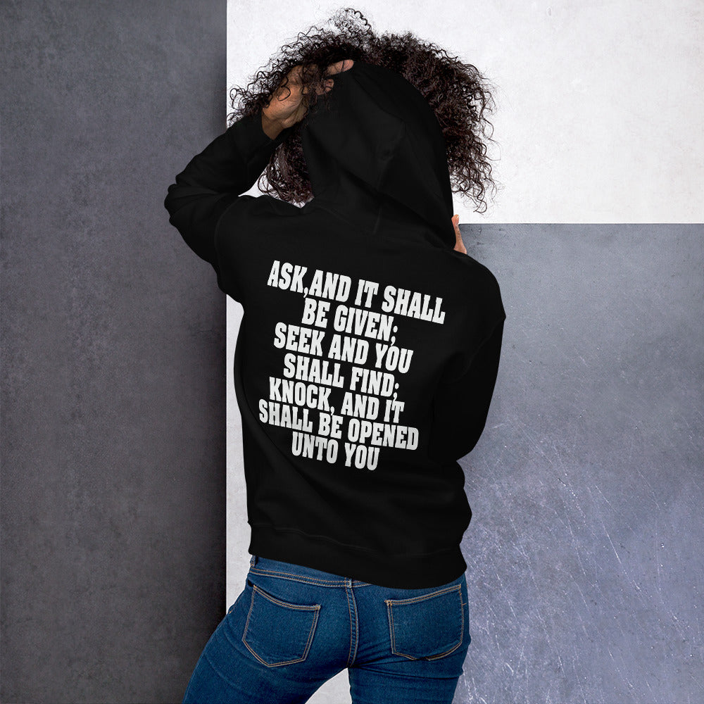 F&H Christian Matthew 7:7 Ask, and It Shall be Given Womens Hoodie