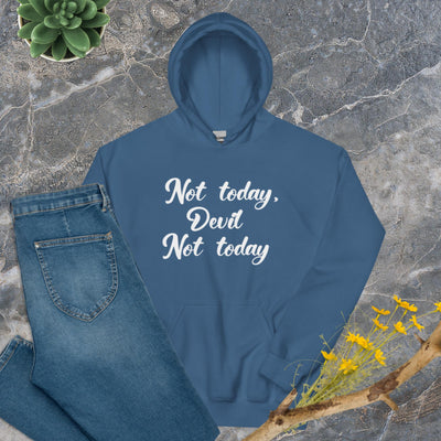 F&H Christian Not Today Devil Womens Hoodie