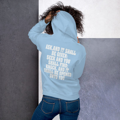 F&H Christian Matthew 7:7 Ask, and It Shall be Given Womens Hoodie