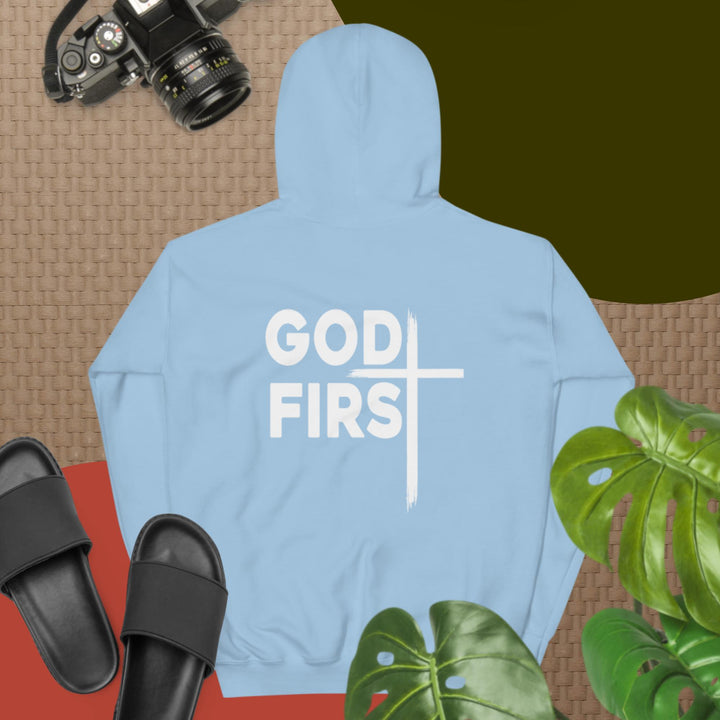 F&H Christian God First Two Sided Mens Hoodie