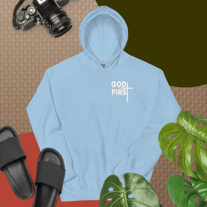 F&H Christian God First Two Sided Mens Hoodie