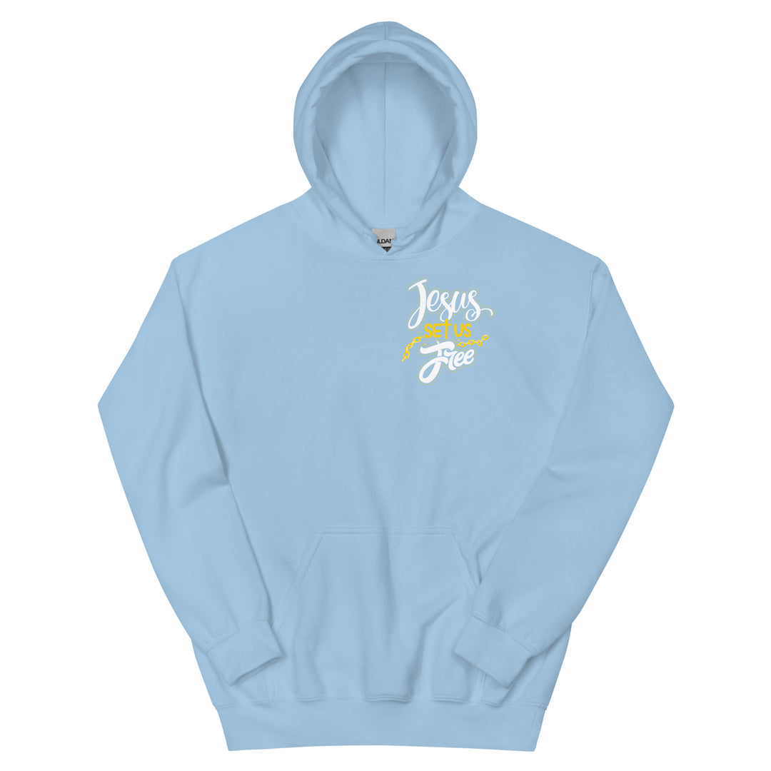 F&H Christian Jesus Set Us Free Two Sided Mens Hoodie